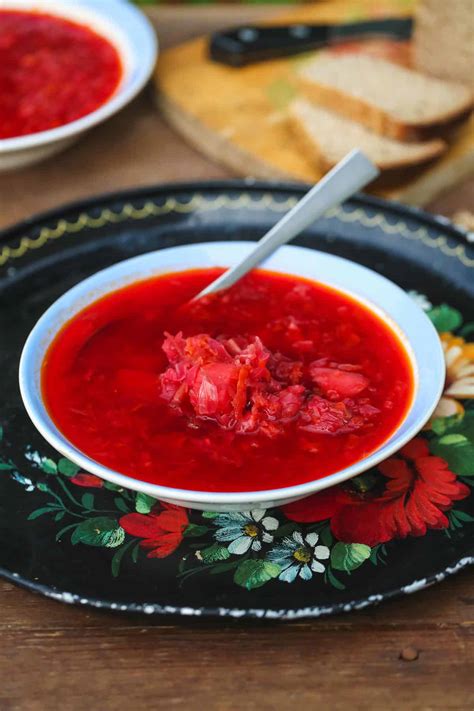 Russian Red Borscht Soup Recipe (Vegan) - Little Sunny Kitchen