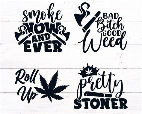 Weed Quotes SVG Bundle Weed SVG Bundle Funny Stoner SVG | Etsy