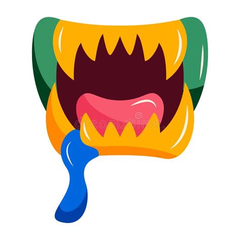 Isolated Scary Mouth Icon Halloween Season Vector Stock Illustration - Illustration of design ...