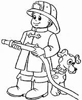 Free Firefighter Coloring Pages sketch template