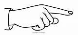 Pointing Hand Coloring Page sketch template