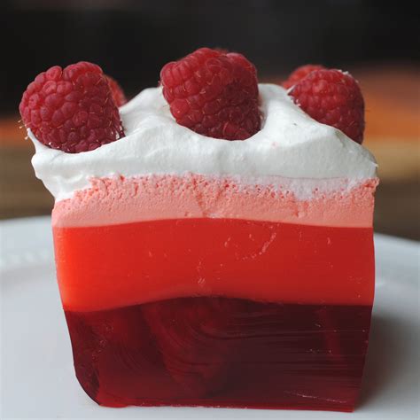 Low Calorie Layered Raspberry Jello Dessert - Health Beet