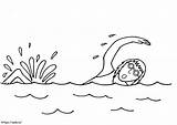 Swimmer Girl coloring Page sketch template