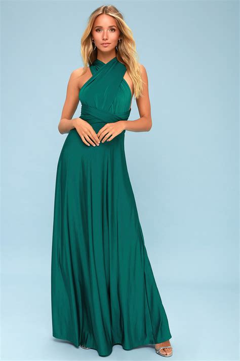 Pretty Maxi Dress - Convertible Dress - Emerald Green Dress - Lulus