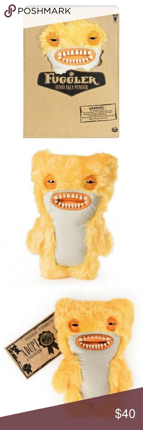 **RARE** 12" FUGGLER "AWKWARD BEAR" Yellow/Orange | Awkward, Bear, Human teeth