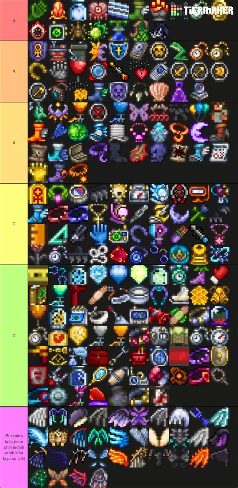 All terraria accessories Tier List (Community Rankings) - TierMaker