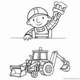 Bob The Builder Scoop Coloring Page Pages sketch template