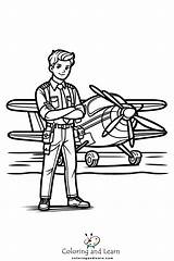 Pilot Coloring Pages FREE 2025  And Learn sketch template