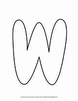 Round Capital Bubble Letter W Image  ReadingVine sketch template