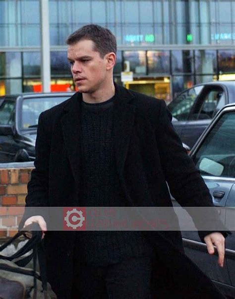 Jason Bourne Supremacy Black Coat | Matt Damon Trench Coat