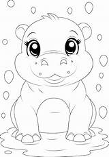 Cute Baby Hippo Coloring Pages sketch template