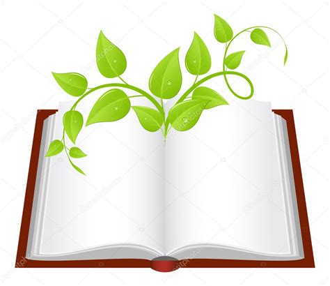 Book with plant — Stock Vector © Nataly-Nete #6657155