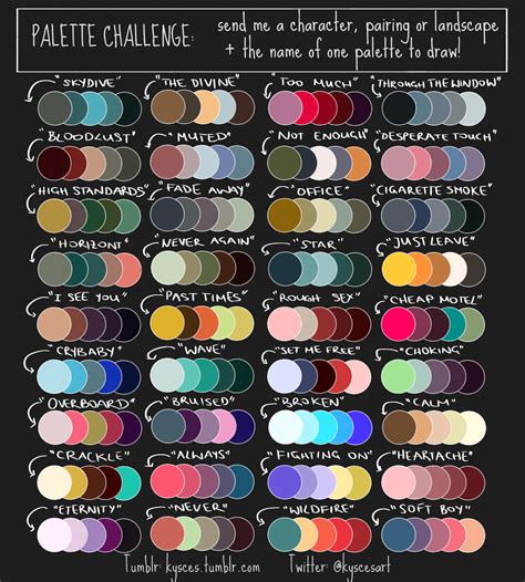 [REQUEST] Color palettes uwu by ArtByHonami on DeviantArt