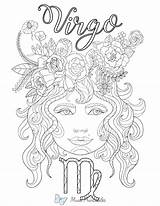 Printable Virgo Adult Coloring Page sketch template