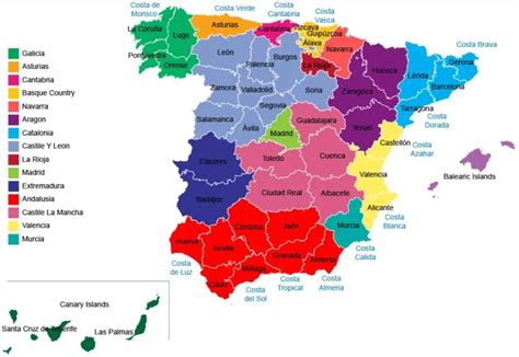 La géographie politique de l'Espagne - Mapping Spain