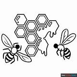 Honeycomb Coloring Page sketch template
