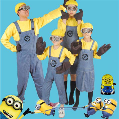 Full Family Minions Cosplay Costumes Despicableme Kids Girls Boys Adult ...