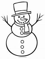 Snowman Coloring Pages Easy sketch template
