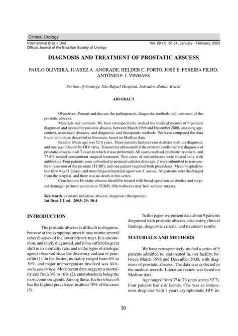 (PDF) Diagnosis and treatment of prostatic abscess