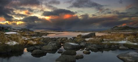 Gray Rocks on the Seashore during Sunset · Free Stock Photo