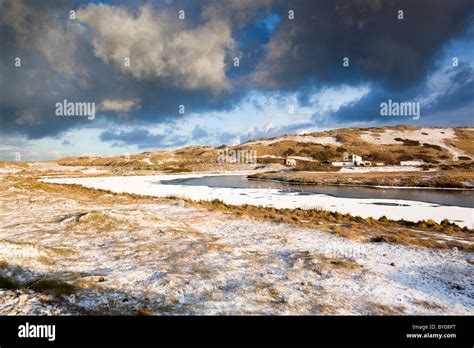 St Gothian Sands; snow; Cornwall Stock Photo - Alamy