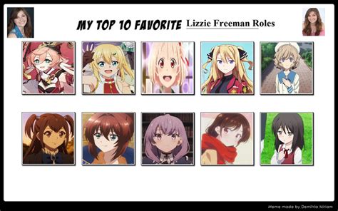 My Top 10 Favorite Lizzie Freeman roles by 17Chaos on DeviantArt