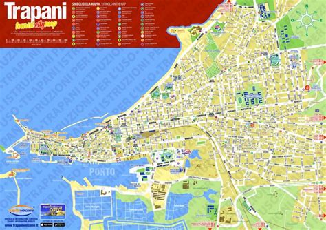 Tourist Map of Trapani With Sightseeings