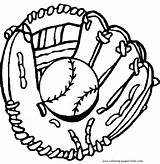 Baseball Glove Coloring Page sketch template