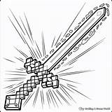 Minecraft Sword Coloring Pages  Free & Printable sketch template