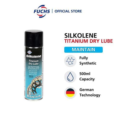 Silkolene Titanium Dry Chain Lube 500ml PTFE Formula Motorcycle Chain ...