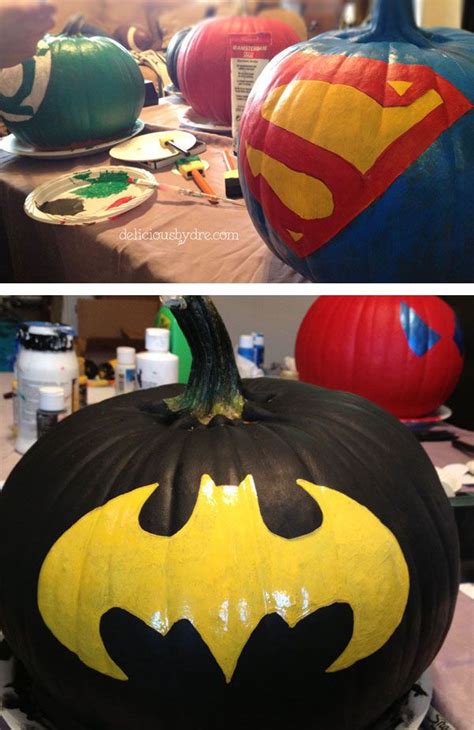 Superhero Painted Pumpkins | delicious by dre | Halloween pumpkins, Painted pumpkins, Pumpkin ...