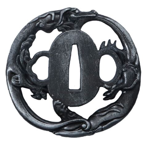 Two Dragon Tsuba for your Samurai Sword or Katana - Enso Martial Arts ...