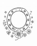 Horseshoe Coloring Page  Free Printable sketch template