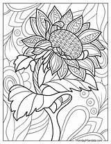 53 Flower Coloring Pages Free PDF Printables sketch template