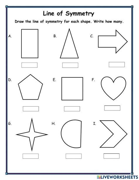 Line of Symmetry | Symmetry worksheets, Symmetry, Geometry worksheets