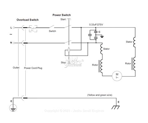 Jet Tools JJP-10BTOS 10-inch Jointer-Planer 707410 Parts Diagram for Electrical Connection