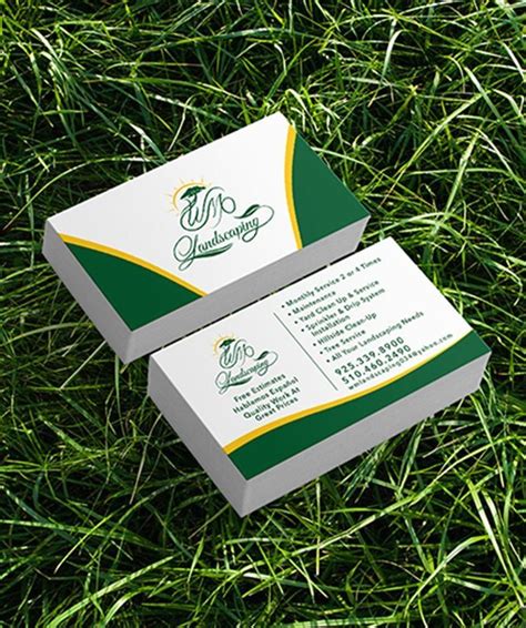 Custom business card design for landscaping company brand | 1000 | Landscaping business cards ...