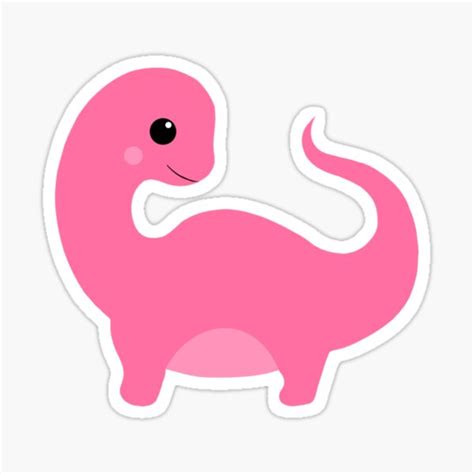 "Pink Dinosaur" Sticker by ashikaiyo | Redbubble