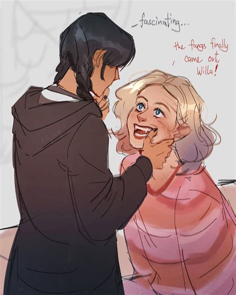 Fangs (by killjo-q) [Wednesday] : r/wholesomeyuri