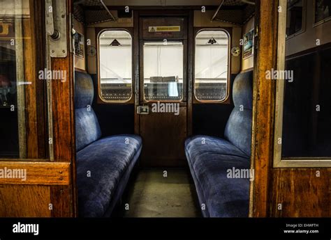 Interior view of a compartment inside an old British railway Stock Photo, Royalty Free Image ...