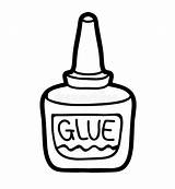 Glue Coloring Clipart Sticks Printable Supplies Coloringpages101  sketch template