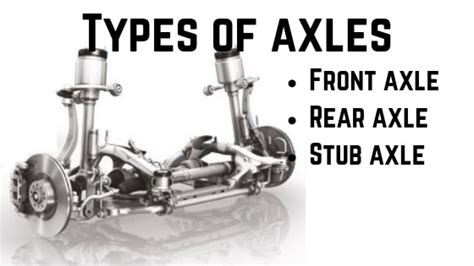 Types of Axles | Front Axle, Rear Axles & Stub Axle [Working]