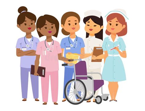 Doctor Nurse Character Vector Medical Woman Staff Flat Design Hospital ...