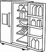 Refrigerator Coloring Pages sketch template