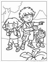 Diego Dora Coloring Pages sketch template