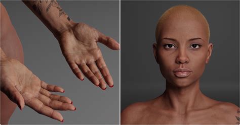 Highly-Realistic Human Body Parts Made in Blender