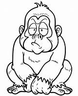 Gorilla Coloring Pages To Download And print For free sketch template