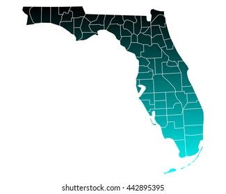 Map Florida Stock Vector (Royalty Free) 312340028 | Shutterstock