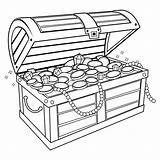 Pirate Treasure Chest Coloring Page sketch template