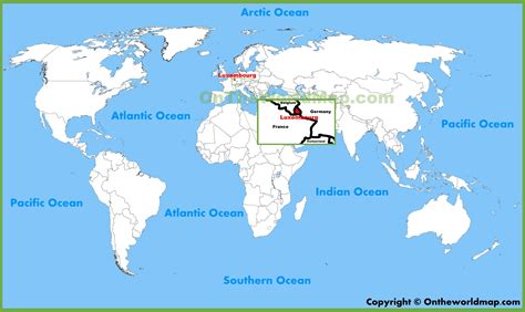 Luxembourg location on the World Map